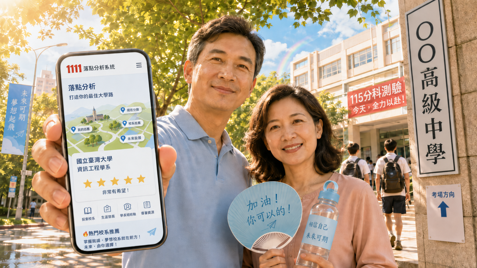 115分科測驗|致陪考家長:孩子考場衝刺,您用「1111落點分析」幫助孩子升大學!